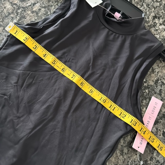 Crave Fame Women's Black Mock Turtleneck Sleeveless Bodysuit Size XS - Picture 6 of 9